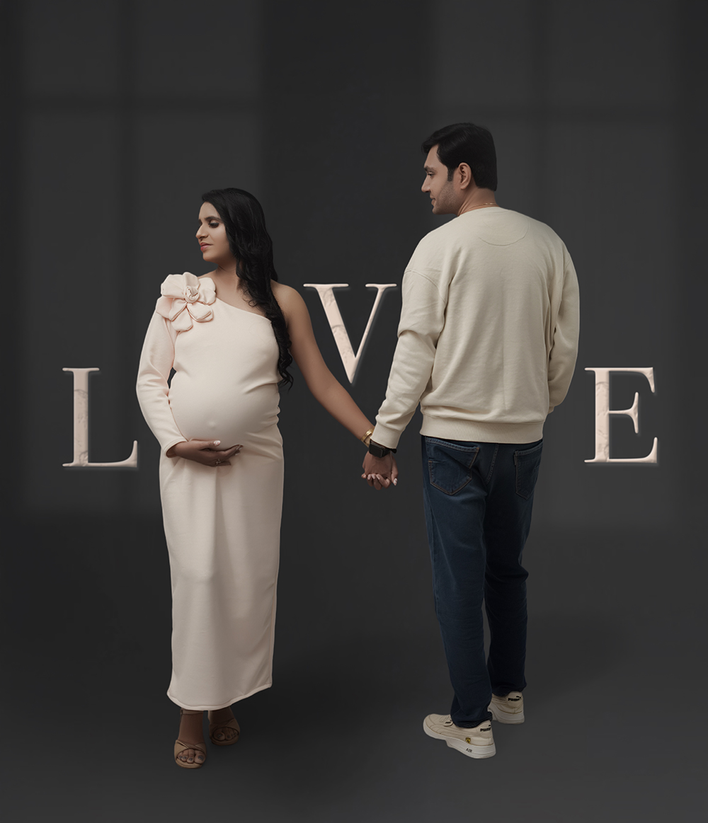 Maternity studio portrait